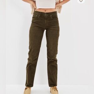 American Eagle Olive Green Corduroy Preppy oldmoney Pant Size 4 women’s